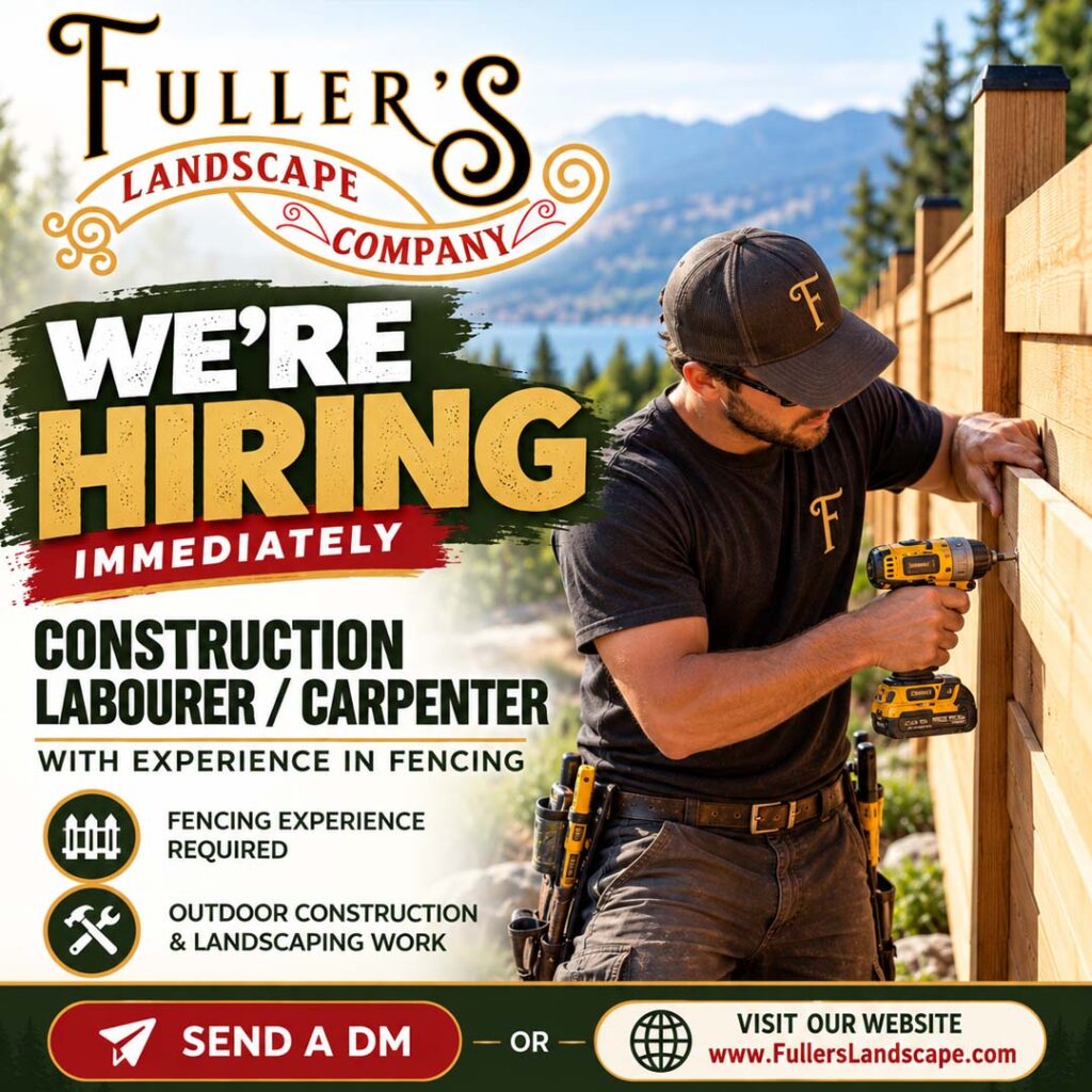 fullers landscape hiring construction labourer immediately